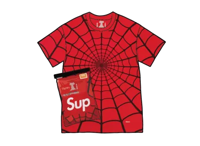 Supreme x Hanes Spider-Man Tagless Tees (2 Pack) "Red"