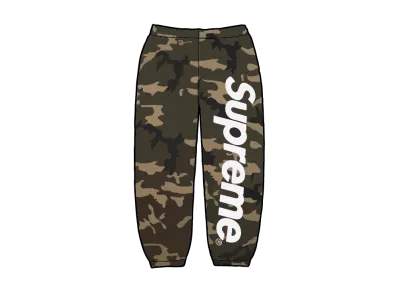 Supreme Satin Applique Sweatpant "Woodland Camo"