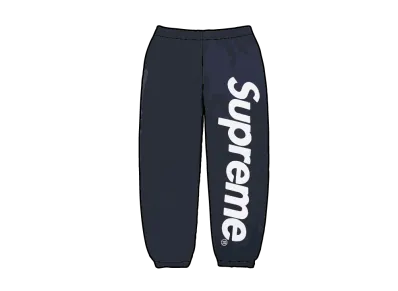 Supreme Satin Applique Sweatpant "Navy"