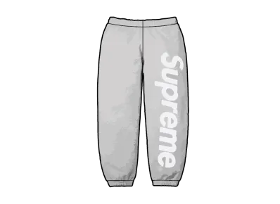 Supreme Satin Applique Sweatpant "Heather Grey"