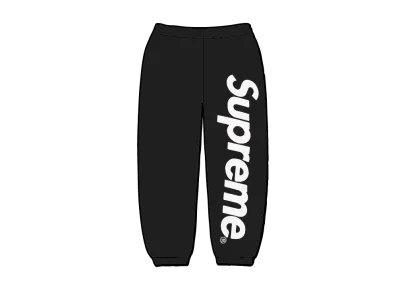 Supreme Satin Applique Sweatpant "Black"