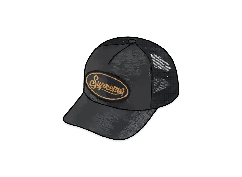 Supreme Raffia Mesh Back 5-Panel "Black"