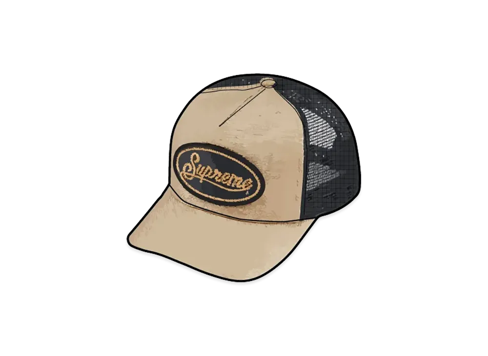 Supreme Raffia Mesh Back 5-Panel "Tan"