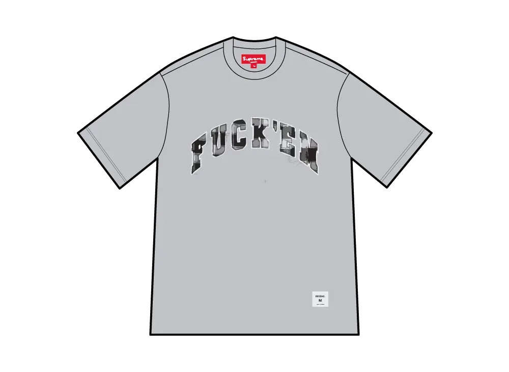 Supreme Fuck Em Plaid S/S Top "Heather Grey"