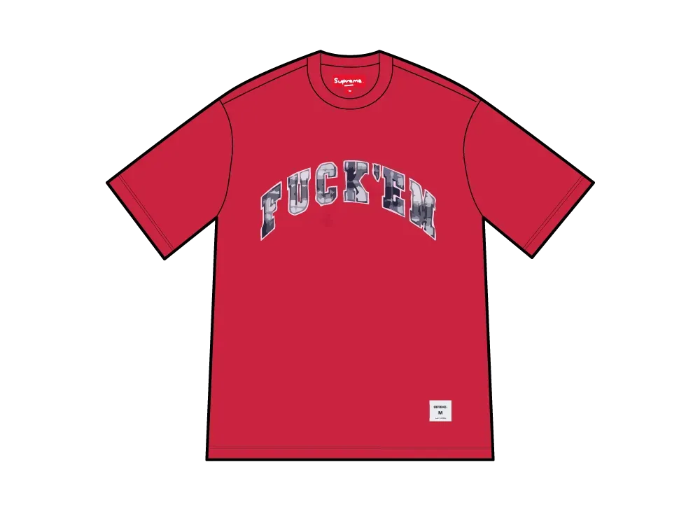 Supreme Fuck Em Plaid S/S Top "Red"