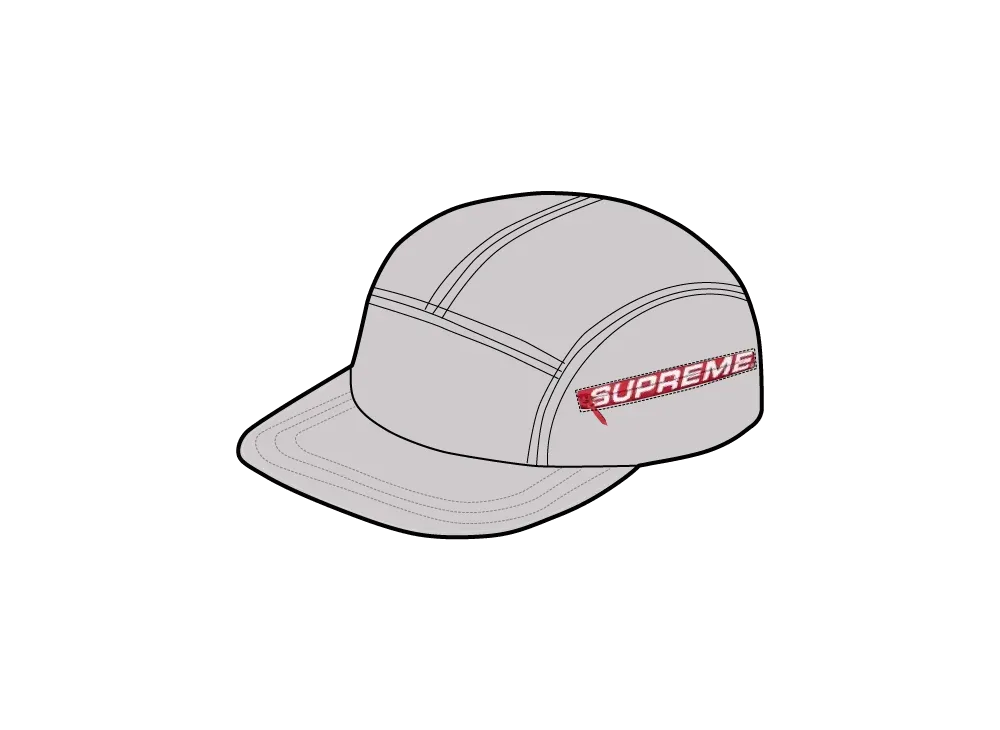 Supreme Side Zip Camp Cap "Grey"