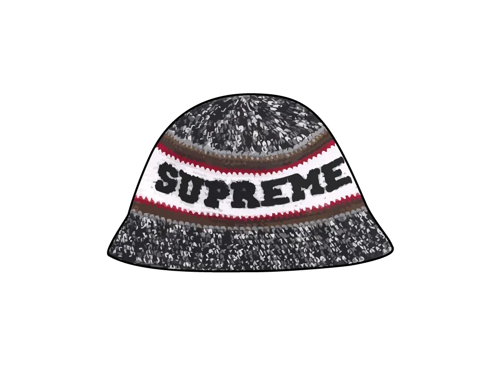 Supreme Knit Logo Crusher "Black"