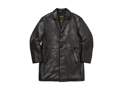 Supreme x Schott Leather Overcoat "Black"