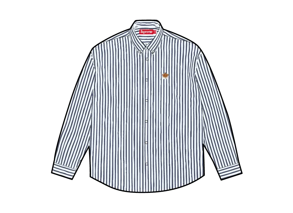 Supreme Stripe Shirt "White"