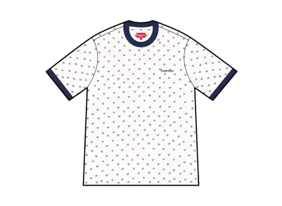 Supreme Hearts Intarsia Ringer Tee "White"