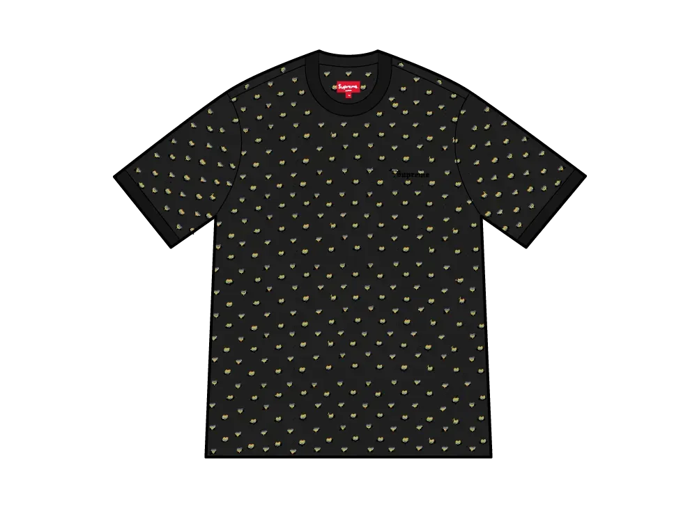 Supreme Hearts Intarsia Ringer Tee "Black"