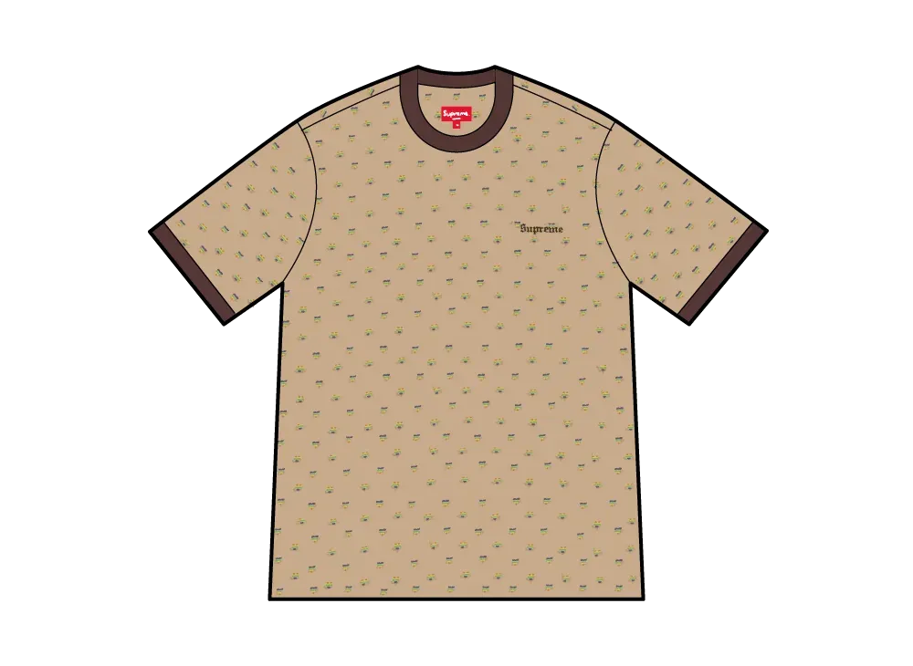 Supreme Hearts Intarsia Ringer Tee "Tan"