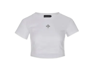 SURGERY Unbalance Metal Clover Logo Crop T-Shirt Women's SURGERY Unbalance Metal Clover Logo Crop T-Shirt Women's