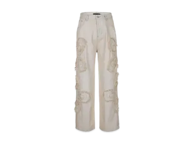 SURGERY Clover Logo Patch Jeans "Cream"