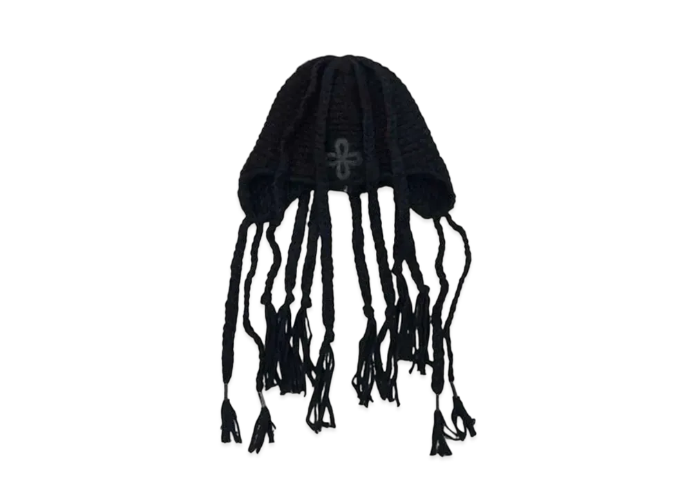 SURGERY Leather Patch Braids Beanie "Black"