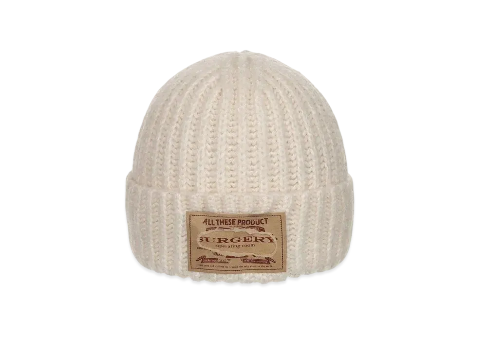 SURGERY Paper Logo Tab Beanie "Cream"