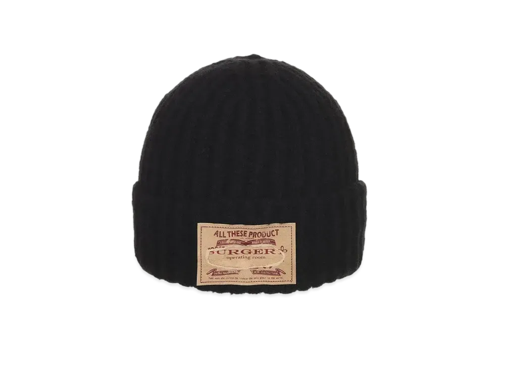 SURGERY Paper Logo Tab Beanie "Black"