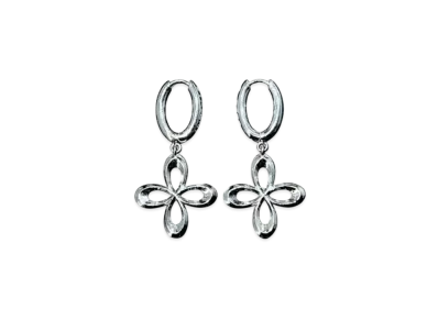 SURGERY Clover Logo Earrings "Silver"