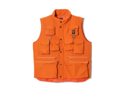 SOUTH2 WEST8 Multi Pocket Zipped Down Vest "Orange"