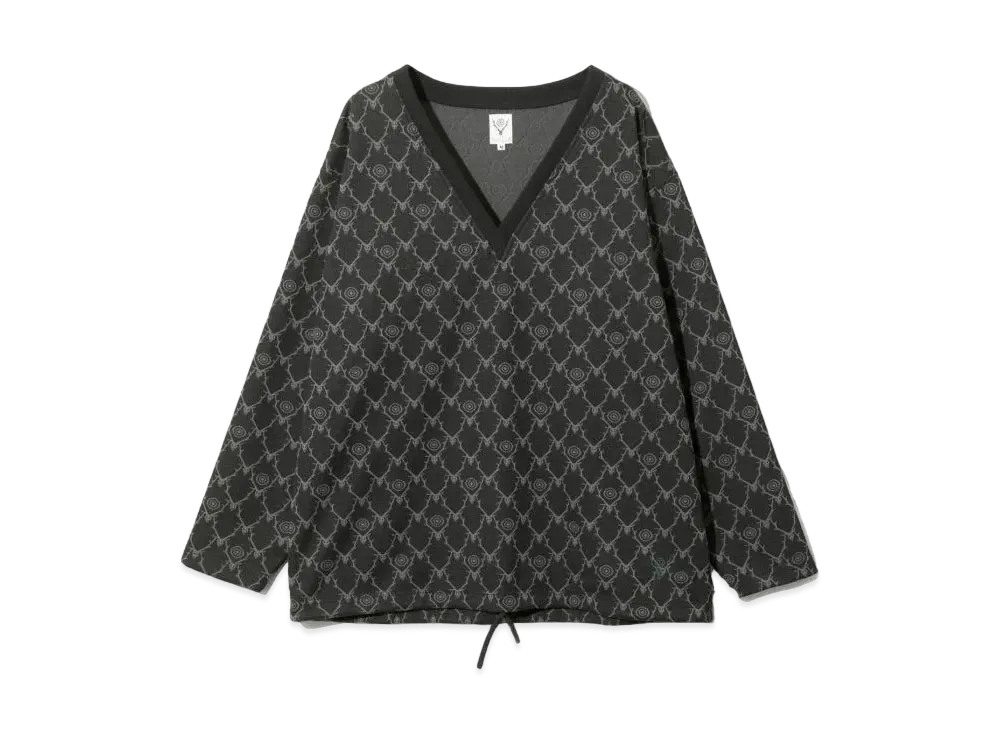 SOUTH2 WEST8 String V Neck Shirt "Black"