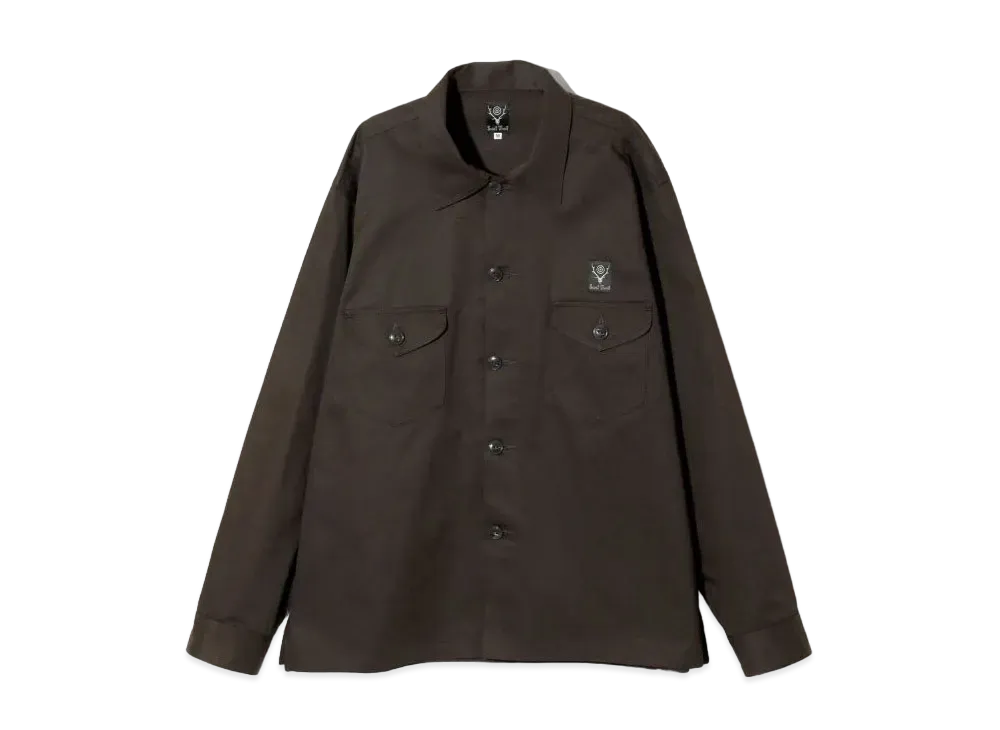 SOUTH2 WEST8 Smokey Shirt "Dark Brown"