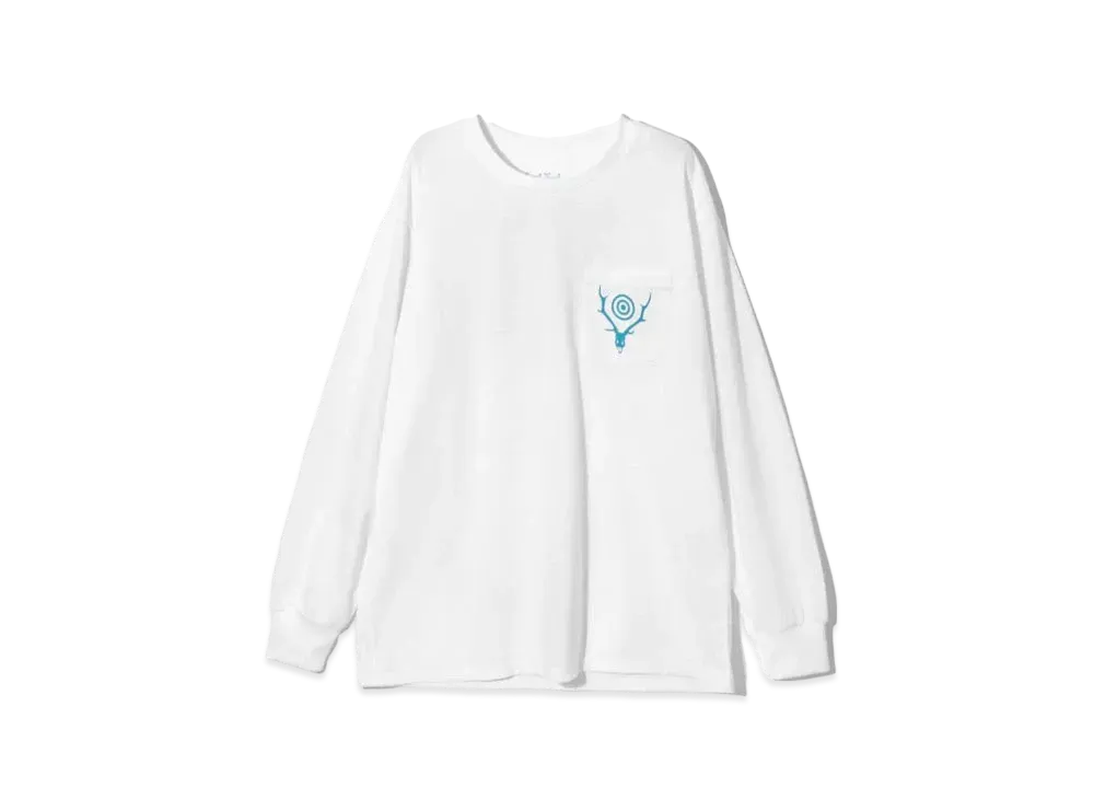 SOUTH2 WEST8 L/S Round Pocket Tee "White"