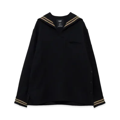 WILDSIDE YOHJI YAMAMOTO x PEACEMINUSONE Sailor Collar Shirt "Black"