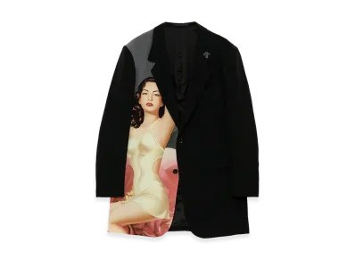 WILDSIDE YOHJI YAMAMOTO x The Weeknd Ta/Pe Crepe de Chine 2B Tailored Collar Jacket "Black"