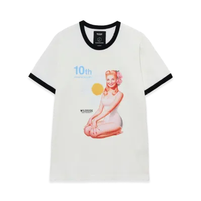 WILDSIDE YOHJI YAMAMOTO x PEACEMINUSONE Ringer T-Shirt "White"