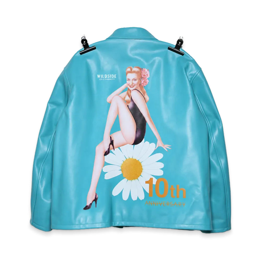 WILDSIDE YOHJI YAMAMOTO x PEACEMINUSONE Leather Jacket "Mint"