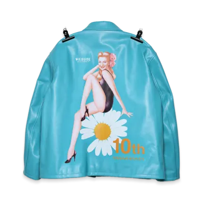 WILDSIDE YOHJI YAMAMOTO x PEACEMINUSONE Leather Jacket "Mint"