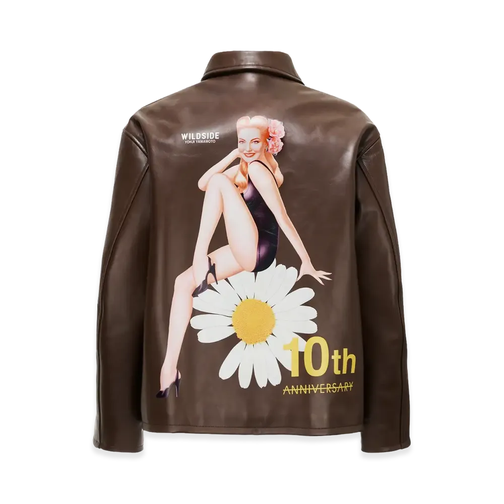 WILDSIDE YOHJI YAMAMOTO x PEACEMINUSONE Leather Jacket "Brown"