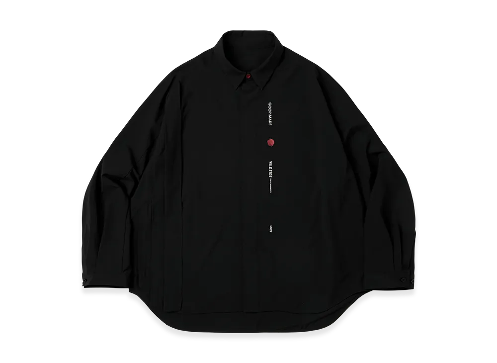 WILDSIDE YOHJI YAMAMOTO x GOOPiMADE Pleat Formal Shirt "Black"