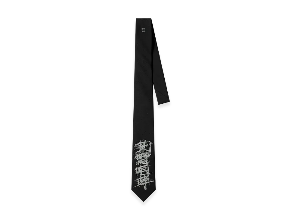 WILDSIDE YOHJI YAMAMOTO x GOOPiMADE ROAR Kanji Tie "Black"