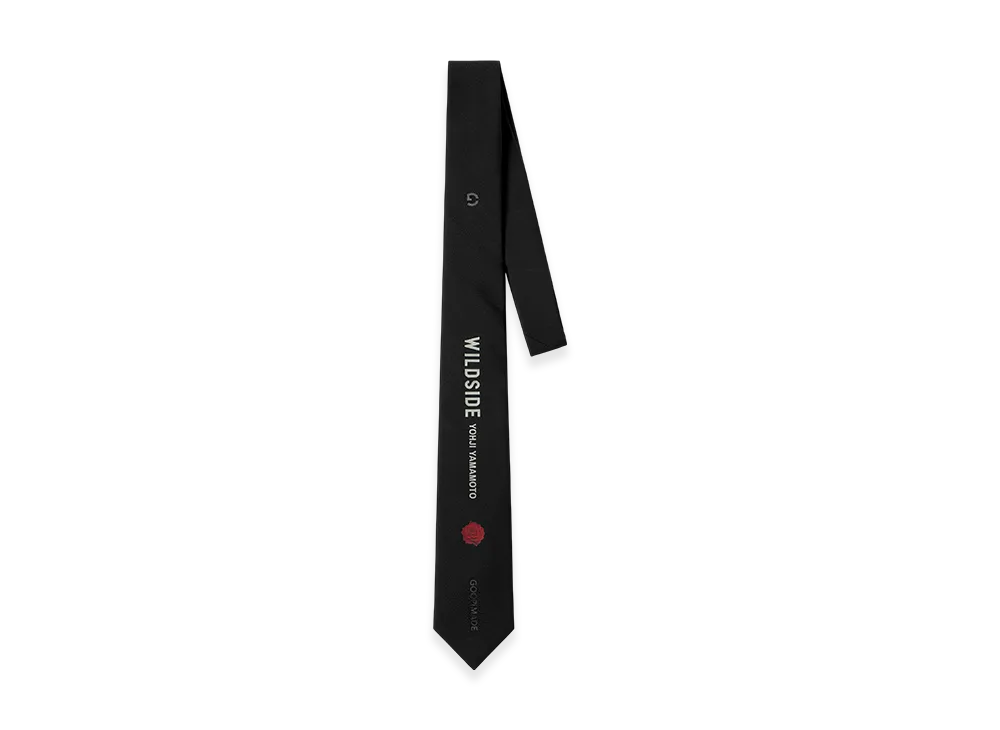 WILDSIDE YOHJI YAMAMOTO x GOOPiMADE Double Logo Tie "Black"