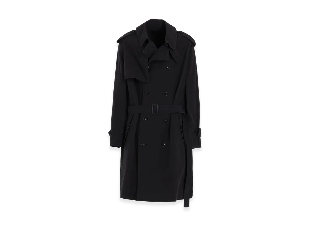 S'YTE Brushed Washer Finish Broad Trench Coat "Black"