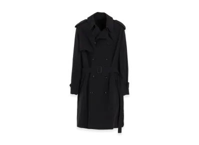 S'YTE Brushed Washer Finish Broad Trench Coat "Black"