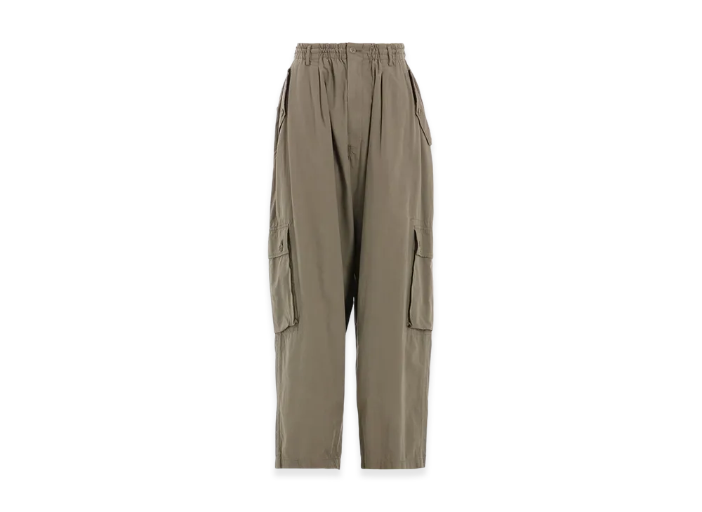 S'YTE Brushed Washer Finish Broad Cargo Pants "Khaki"