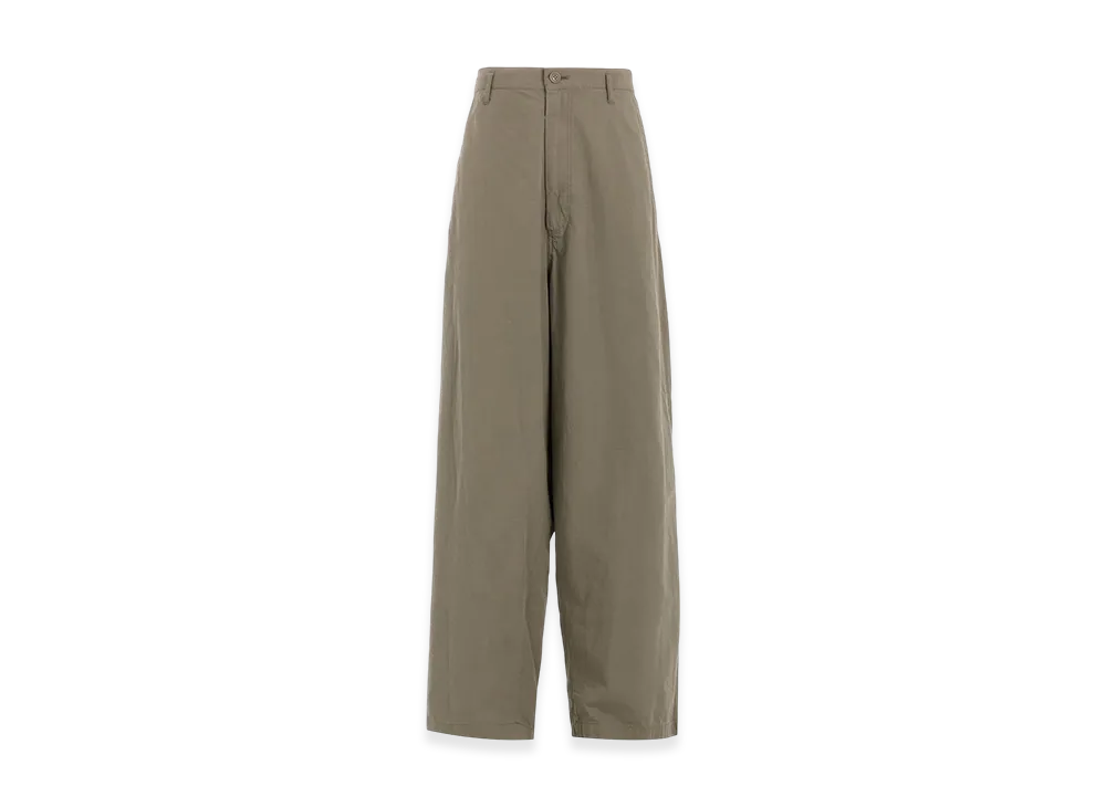 S'YTE Brushed Washer Finish Broad 5Pocket Wide Pants "Khaki"