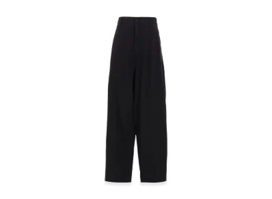 S'YTE Brushed Washer Finish Broad 5Pocket Wide Pants "Black"