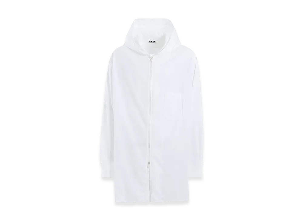S'YTE Cotton Broad Hooded Shirt "White"