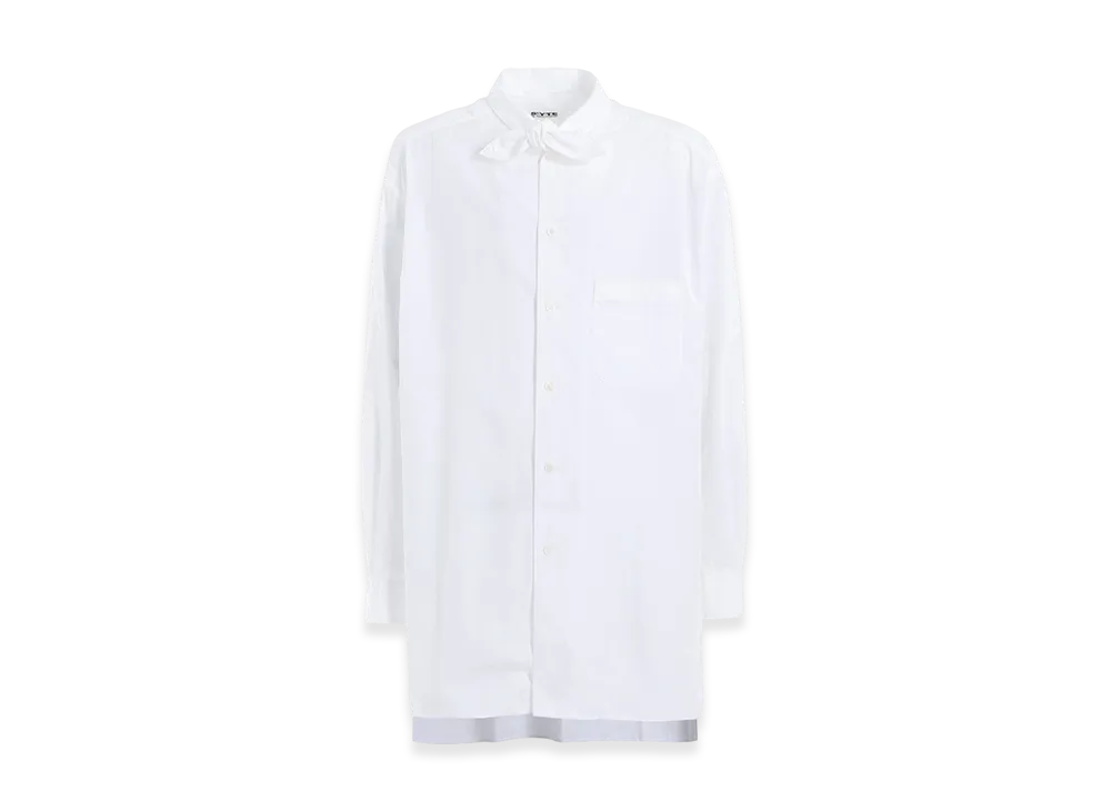 S'YTE Cotton Broad Ribbon Collar Shirt "White"