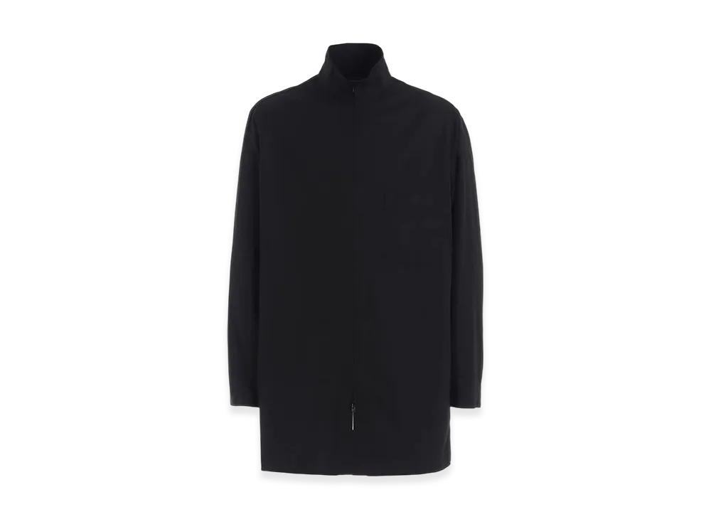 S'YTE Cotton Broad Stand Collar Zipper Shirt "Black"