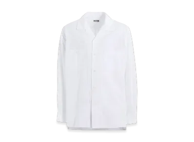 S'YTE Cotton Broad Loose-Fit Open Collar Shirt "White"