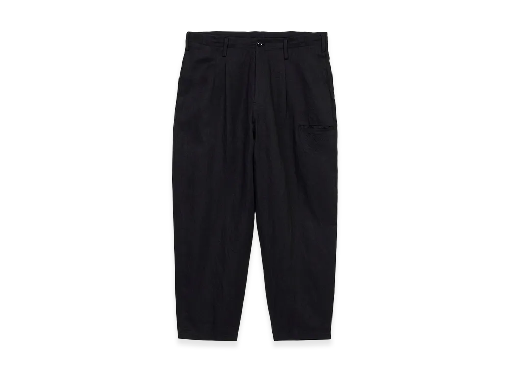 S'YTE x GDC Vintage Linen Chino Cloth Octagon Star Embroidery Waist-String Pants "Black"