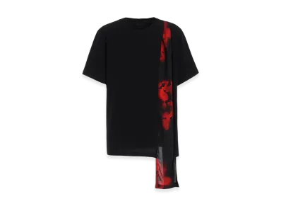 S'YTE Flames Pattern Asymmetrical S/S T-Shirt "Black"