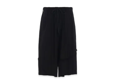 S'YTE Viscose Twill Cut-Off Wide Shorts "Black"