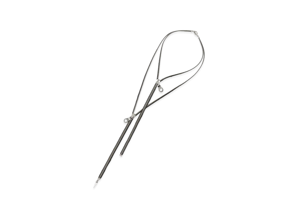 S'YTE Layered Zipper Necklace "Black"