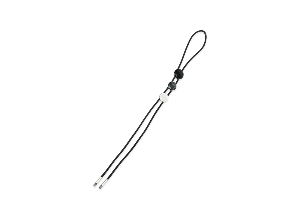 S'YTE Brass Logo Motif Loop Tie "Black"