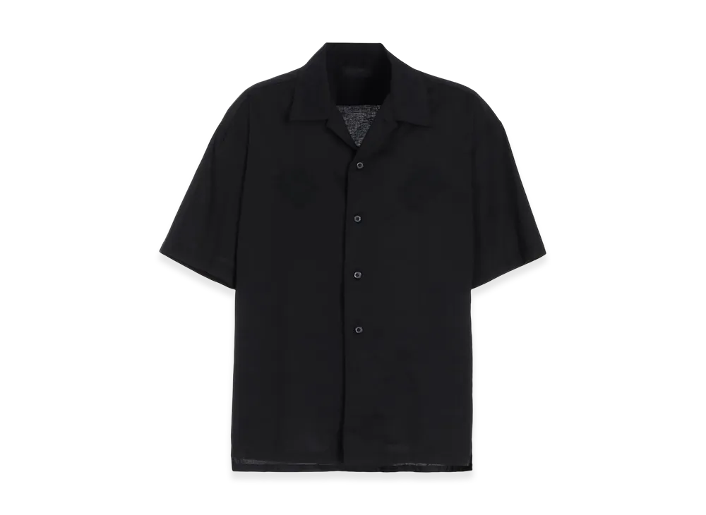 S'YTE Baroque Embroidery Open-Collar Shirt "Black"